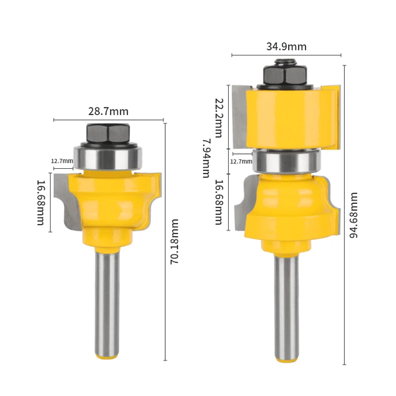 Reversible Window Sash & Door Bit Alloy Tungsten Carbide Cutter Woodworking Milling Cutters for Wood Bit Face Mill Router Bit