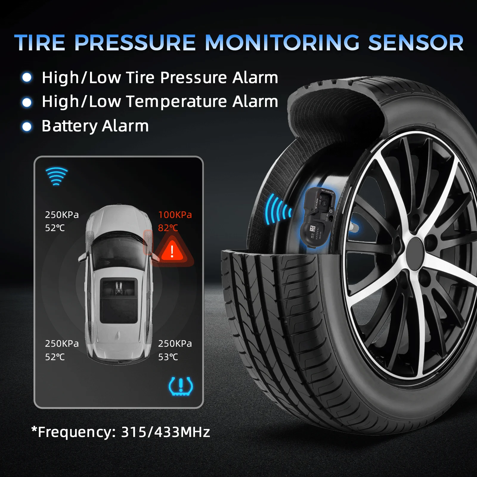 NEVOSA 13516164   Sensor de presión de neumáticos TPMS para Buick Regal Cadillac ATS Chevrolet Cruze Impala Malibu GMC Yukon Sierra 12768826