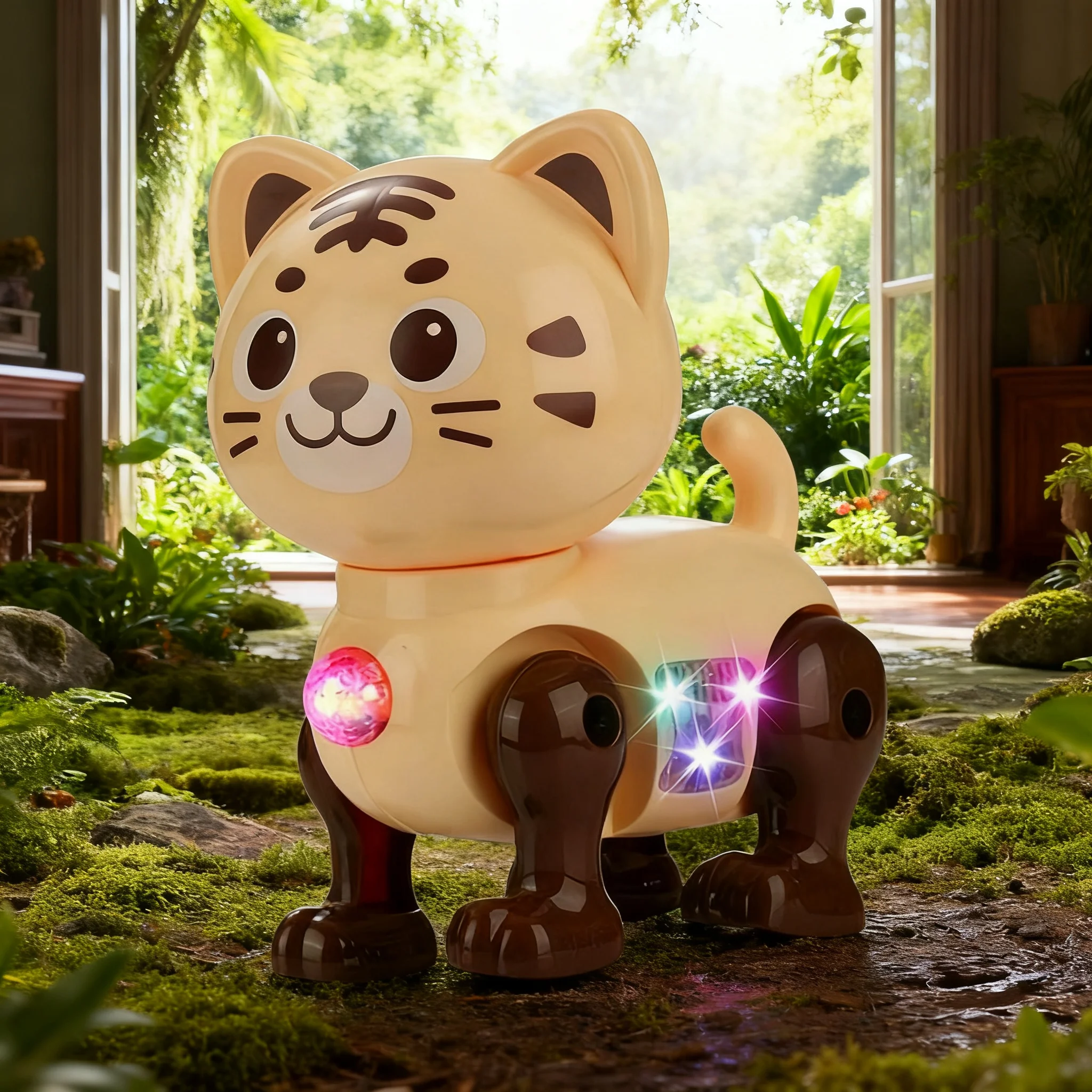 

Rope pulling electric little tiger cartoon tiger can run and shine children's boys and girls' smart toys virtual pet toys 2026