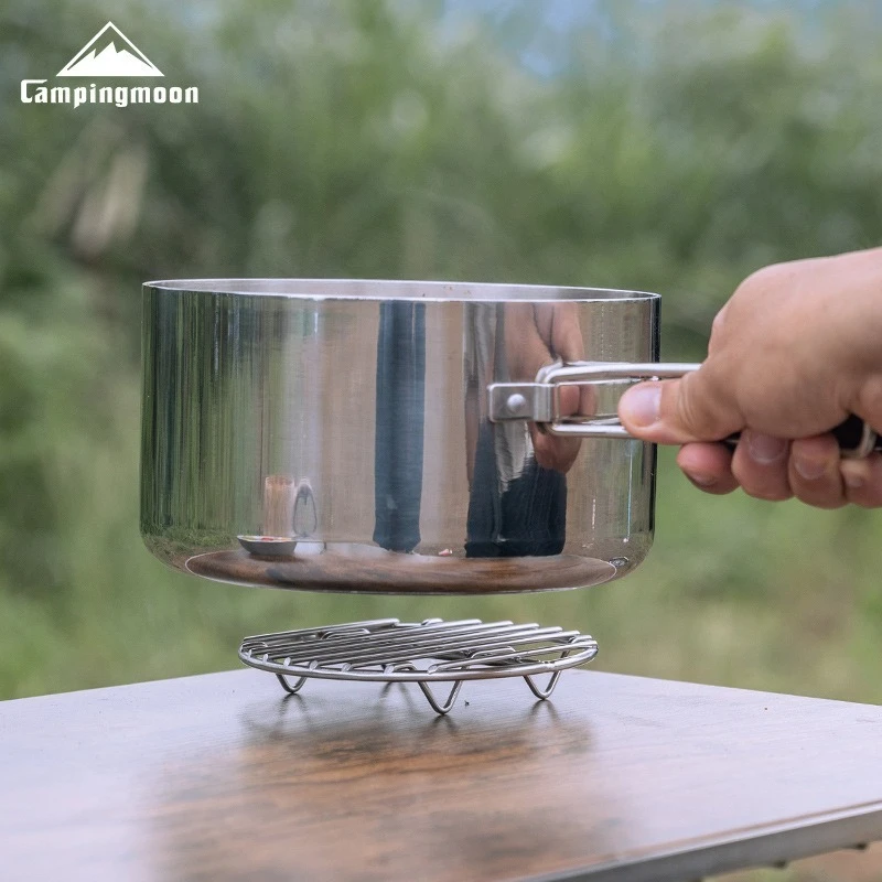 

CAMPINGMOON W13 Голландская нижняя сетка для кастрюли из нержавеющей стали, подставка для приготовления на пару для плетения и выпечки, нижняя сетка для кастрюли, подставка для пиццы