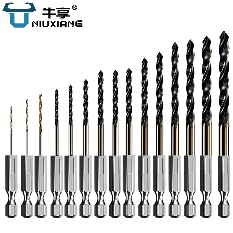 1PC Hex Shank Twist Drill Bit Set Wood Metal Hole Cutter Core Drilling Tool Cobalt Drill Bits 1.5 2 2.5 3 3.5 4 5 6mm HSS