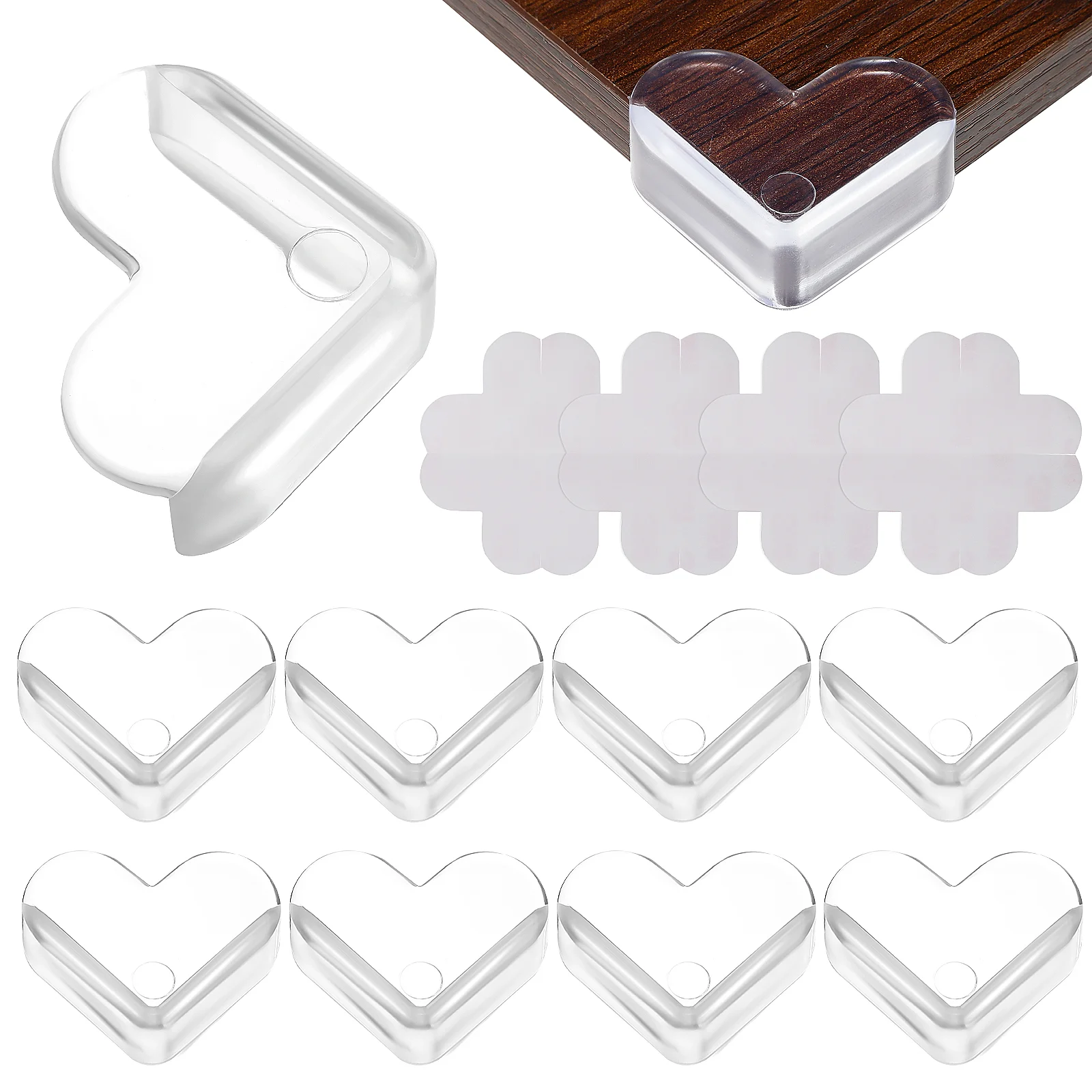 15 Pcs Safety Silicone Table Corner Protection Anti-collision Covers Furniture Bumper Guards Protectors Edges for