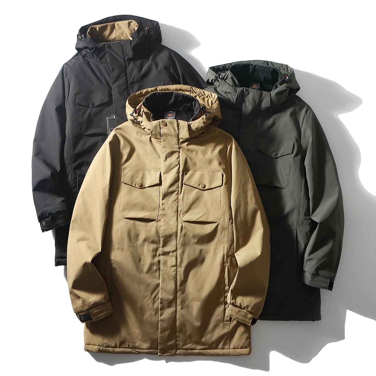 

Утепленная зимняя рабочая куртка для мужчин: водонепроницаемая, с ромбовидной строчкой, на хлопковом наполнителе, теплая, с капюшоном, модная, в городском стиле