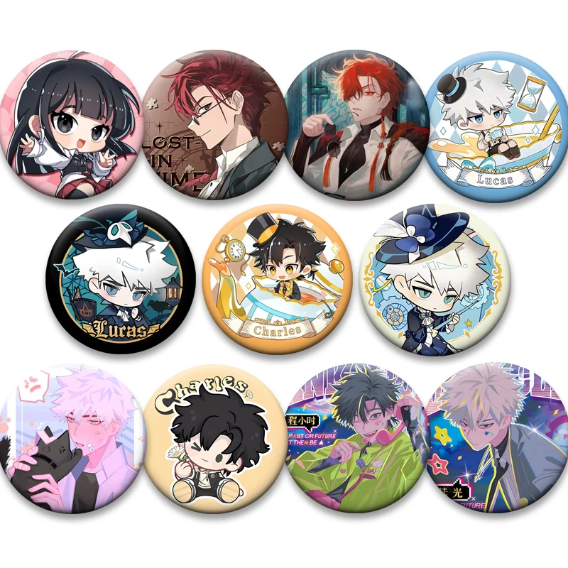 

Link Click Enamel Pins Rin Jo Lucas Charles Cheng Xiaoshi Cartoon Badge Exquisite Anime Brooches for Backpack Accessories Gifts