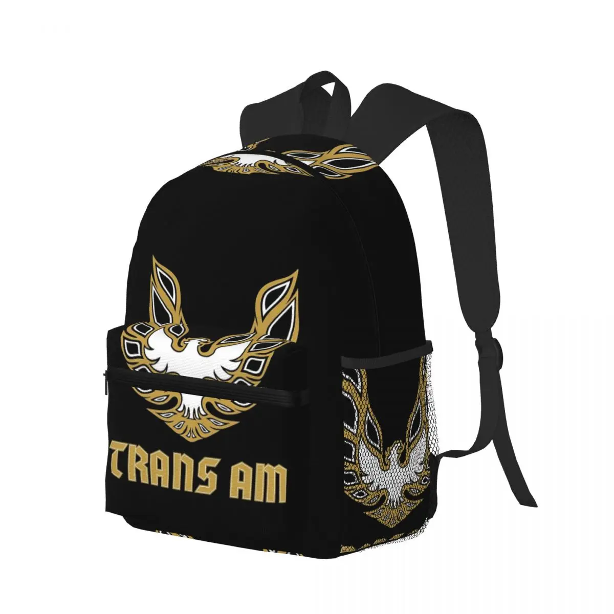 Pontiac Trans Am Firebird Bandit Golden Student Backpack School Bag Hiking Travel Daypack for Boys Girls Bookbag Shoulder Bags