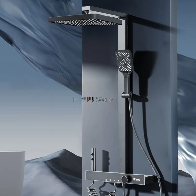 Multifunction Adjustable Shower Set Rain Shower Systems High Pressurized Shower Head Combo Shower Sprayer Bathroom Accessories