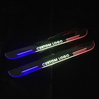 Multicolor App Controlled Rainbow colors Car Scuff Plate Lights LED Door Sill Pathway Light Welcome Pedal Light Logo Custom