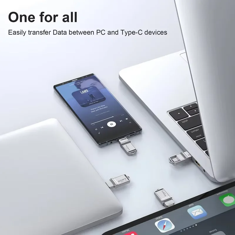 سوني Mini PenDrive 1 تيرا بايت عالية السرعة OTG محرك فلاش 2 تيرا بايت معدن بندريف 256 جيجابايت 512 جيجابايت USB Type-C المحمولة ميموريا USB عصا للهاتف
