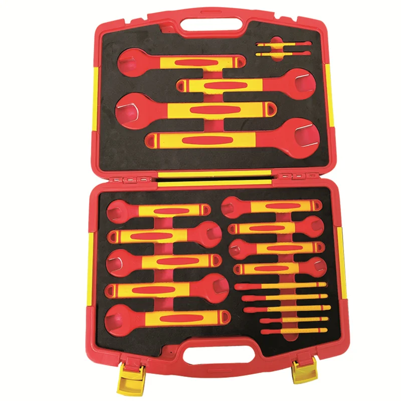 S681B-20 SFREYA VDE 1000V Insulated Insulation Tools case Double Color 20pcs Wrench Set Kit