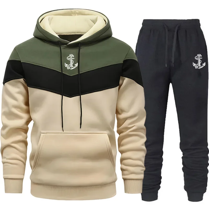 Hot Sales Mens Tracksuit Print Casual Sweatshirts Daily Sports Jogging Man Clothing Single Piece Hoodie Pants Street Sportswear