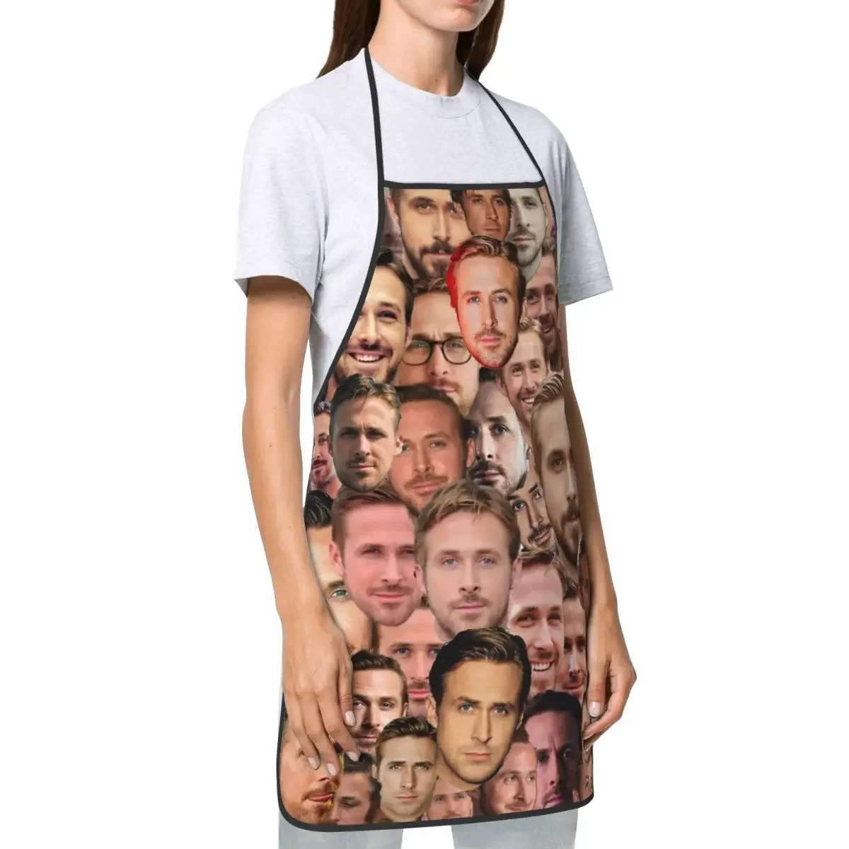 Ryan Gosling Kitchen Cooking Aprons Water & Oil Resistant Adjustable Neck Strap Vintage Cooking Kitchen Apron for Men Women Chef