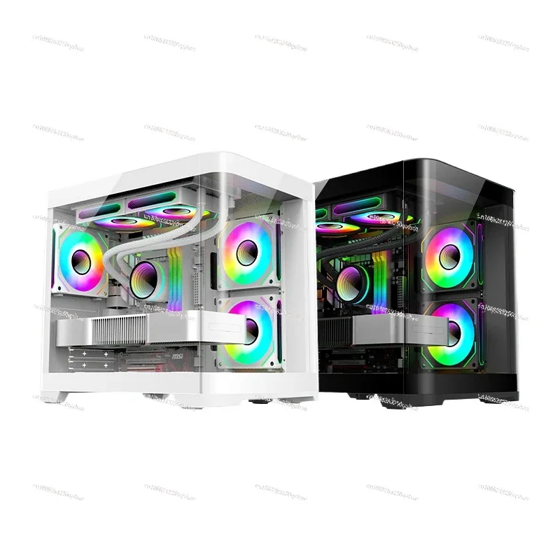 

Computer host chassis Small sea view room Full transparent curved glass MATX mini game e-sports chassis