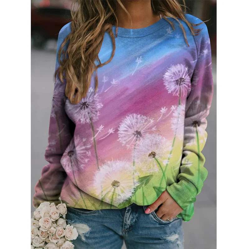 Winter 3D Cute Animal Butterflies Printing Sweatshirts Women Dragonflies Graphic Pullovers Vintage Autumn Clothing Funny Clothes