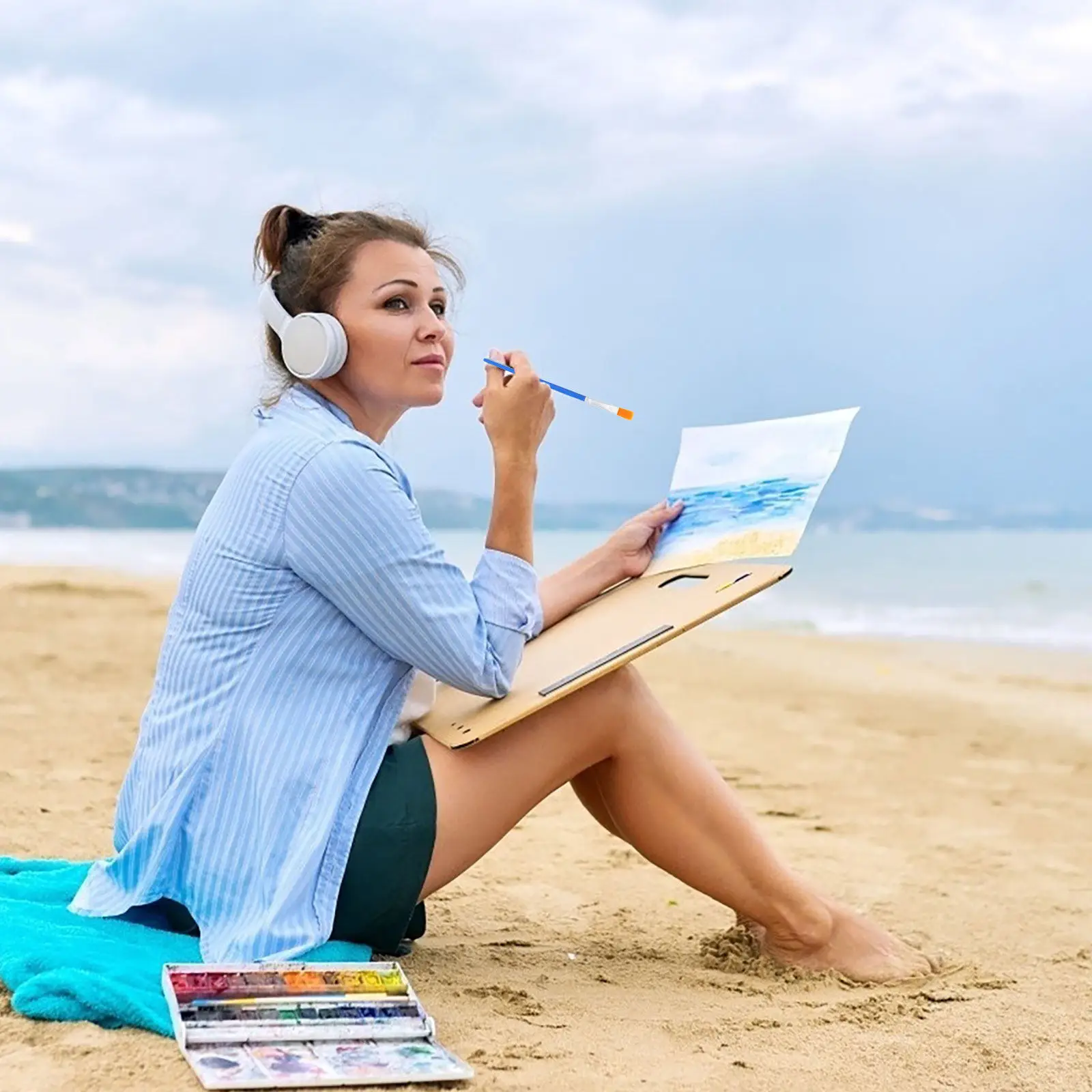 

200Pcs Kids Painting Brushes Premium Plastic Nylon Flat Tip Pointed Bristles for DIY Art Craft Projects Watercolor Brush Set