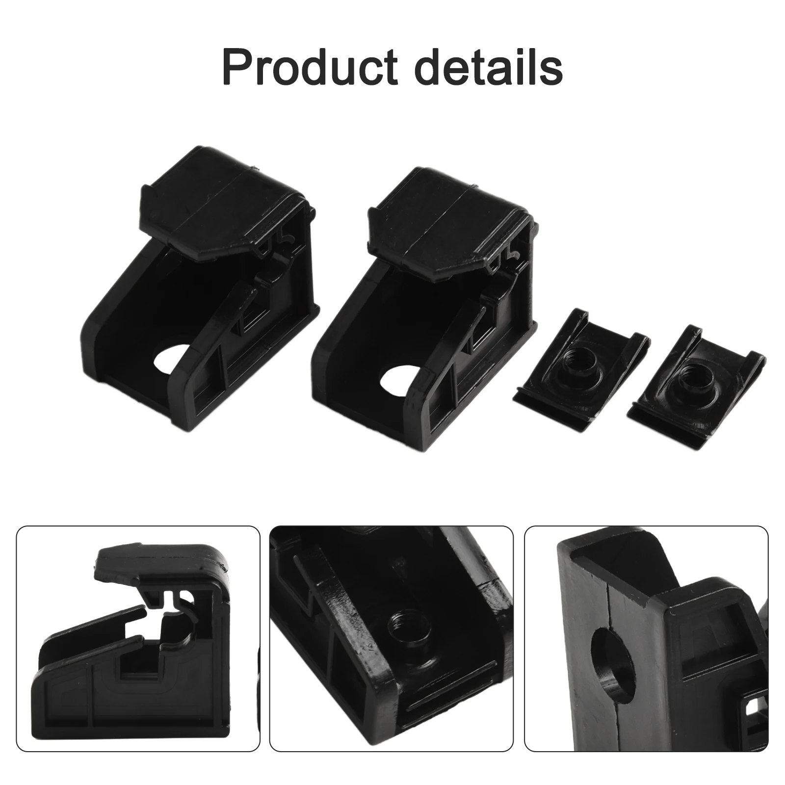 2Pcs Black Plastic Headlight Mounting Clip Bracket Headlight Repair Kit Left Right 6R0941511 For Polo 6R Car Accessories