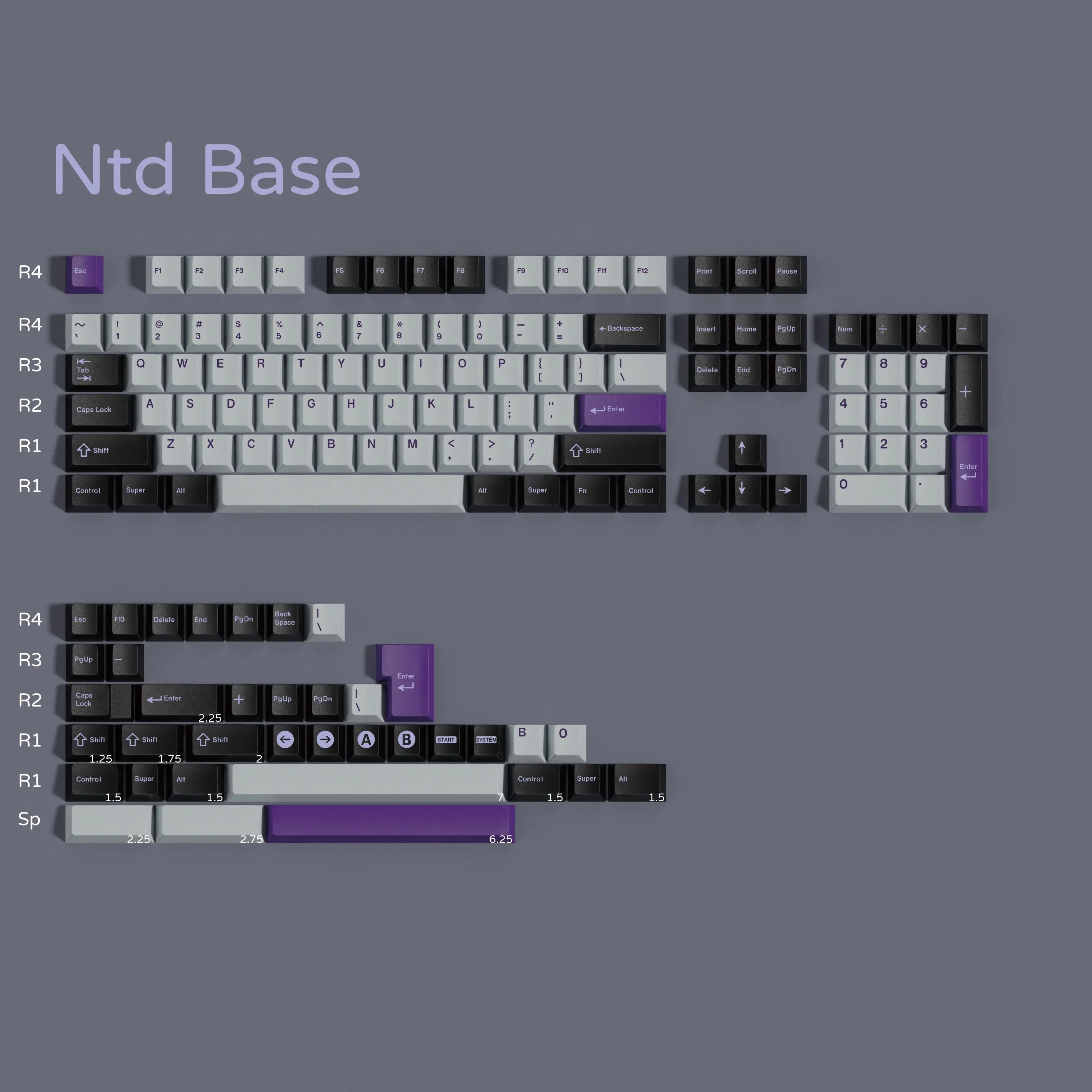 PBT GMK NTD Keycaps Set Cherry Profile Keycap 5-Sided Dye Sublimation Key Cap For Cherry MX Switch Mechanical Gaming Keyboard