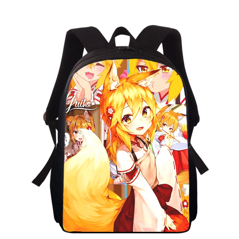 Anime the utile fox senko san 15 "zaino per bambini con stampa 3D borse per la scuola primaria per ragazzi e ragazze zaino per studenti borsa per libri di scuola