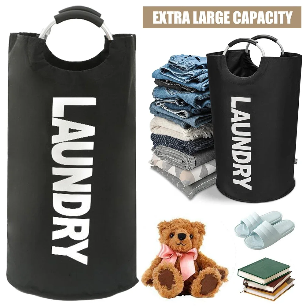 82L Dirty Clothes Basket Large Capacity Foldable Laundry Basket Clothes Storage Basket Multifunction for Laundry Room Dorm