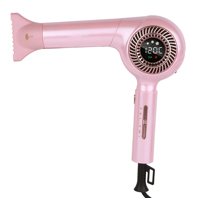 

1600W Salon Performance AC Motor Styling Tool Hair Dryer, LCD Display, Negative Ion Blow Dryer, 5 Heating/3 Speed/Cold Setting