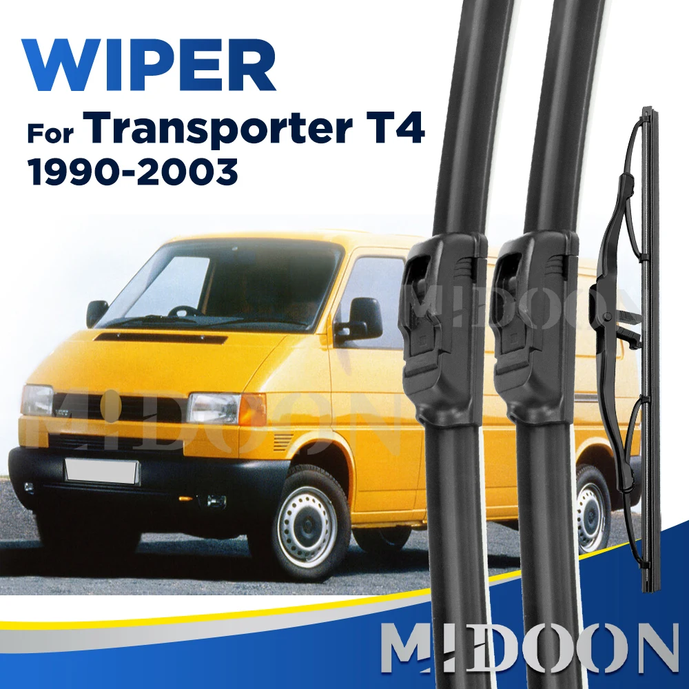 MIDOON Wiper For Volkswagen VW Transporter T4 1990-2003 1991 Wiper Front & Rear Wiper Blades Windscreen Brushes 21