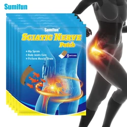 8/16pcs Sciatica Nerve Patches Lumbar Hip Natural Mugwort Patch for Waist Hip Thigh Comfort Daily Body Care Warm Sticker