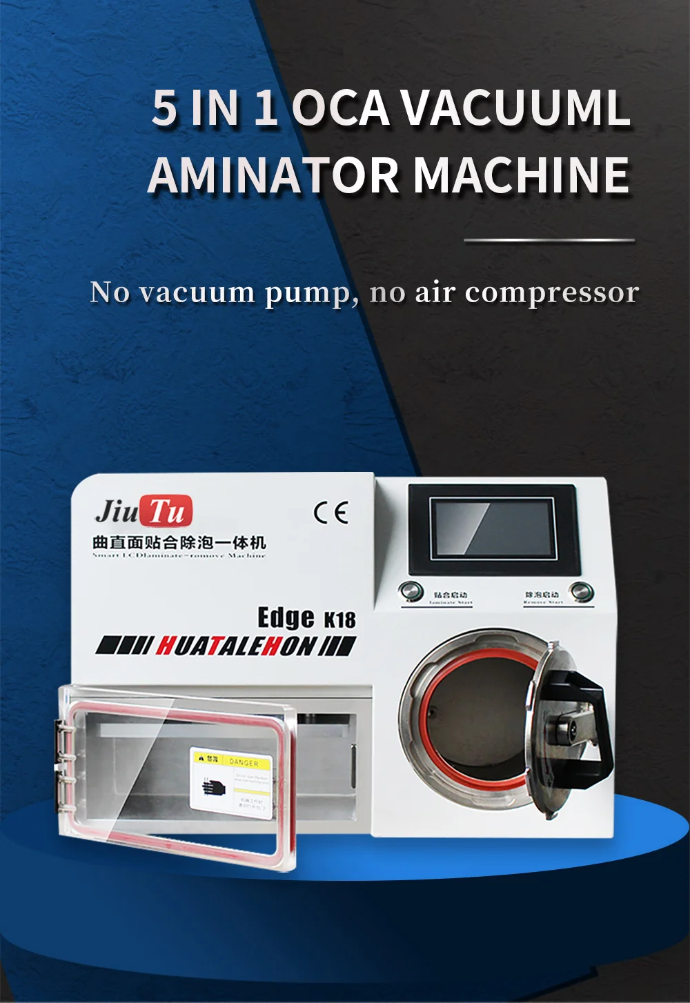 Factory Direct BA-955 Mat Edge Laminating Machine OCA Vacuum Bubble Remover LCD Screen Laminator