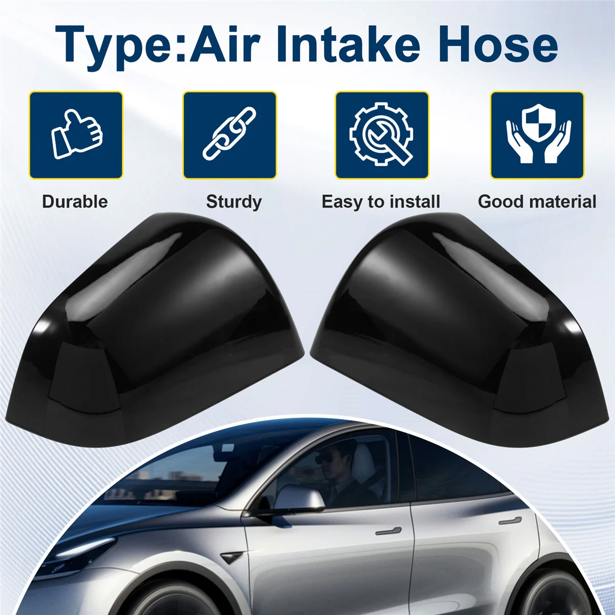 

Car Side Rearview Mirror Cover Door Mirror Shell 1495593-00-B 1495594-00-A for Tesla Model Y 2019-2023-A51K