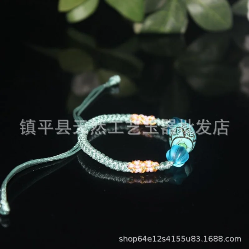 Zhanhan imitation bead , enhanced turquoise braided rope bracelet