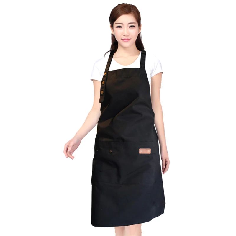 Canvas Polyester Pocket Apron Butcher Crafts Baking Chefs Kitchen Cooking BBQ 74.5*67cm Suitable For Home Use And Restaurant