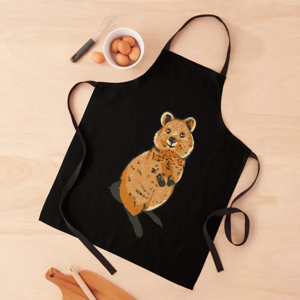 

Quokka Apron for women with pocket japanese style Goods For Home And Kitchen painters Apron