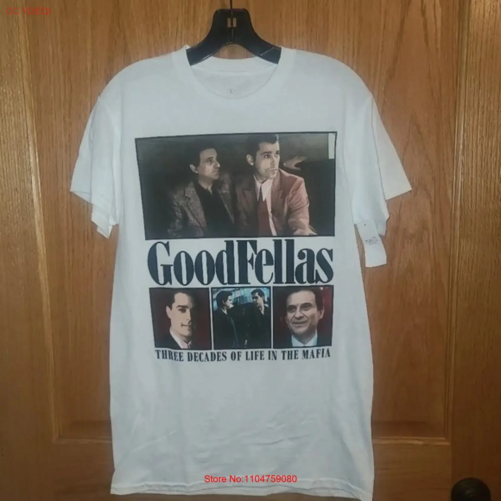 GoodFellas The Movie Men's T Shirt White Size S NWT vintage Washed Soft Top For Everyday Wear fashion designer clothes