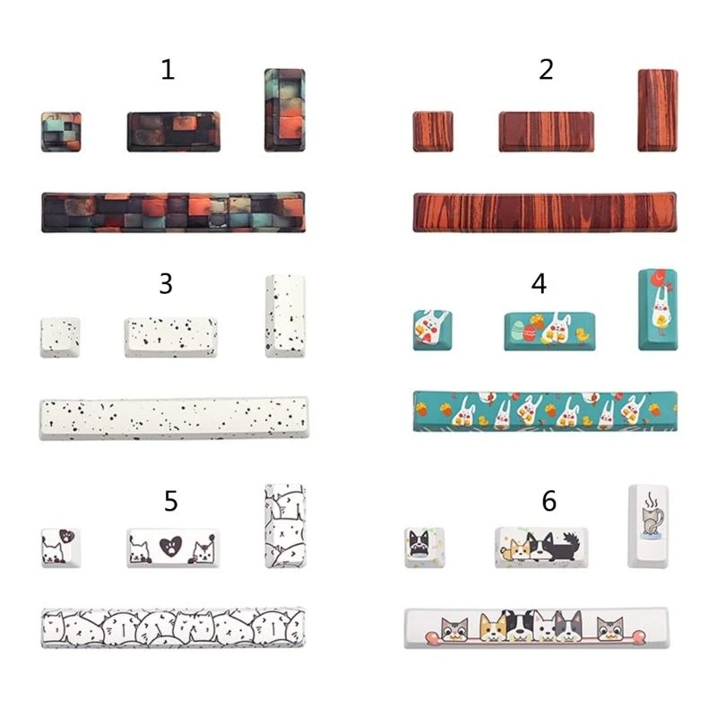 4pcs PBT OEM Profile KeyCap Dye-Sub 6.25U Spacebar INVIO KeyCap per MX Switch P9JB