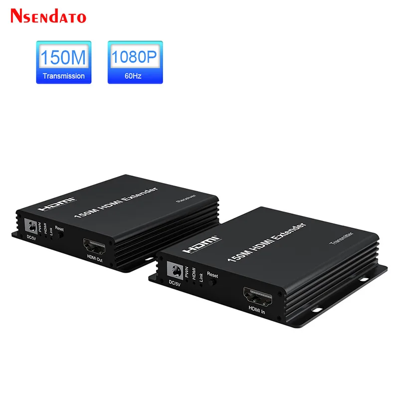 Удлинитель HDMI 150 м 1080P через Cat5e/6 HDMI-Ethernet Удлинитель HDMI аудио-видео передатчик и приемник комплекты для ТВ-ПК
