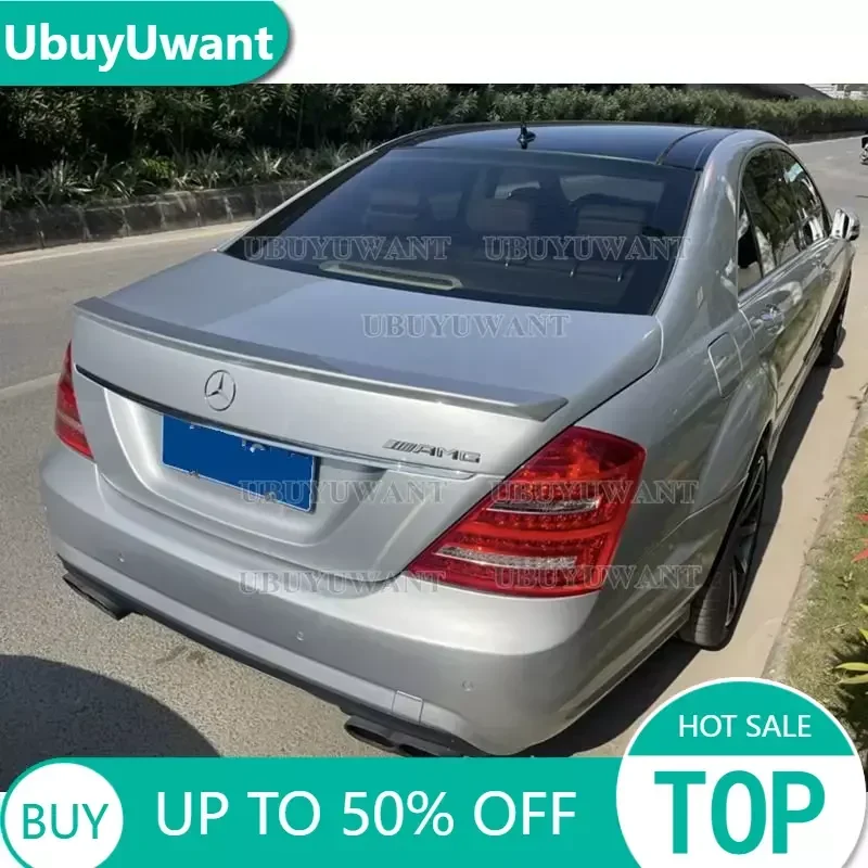 

UBUYUWANT для Mercedes Benz S Class W221 2006-2013 ABS спойлер из материала, задние крылья багажника, задние губы S320 S400 S420 S450 S600