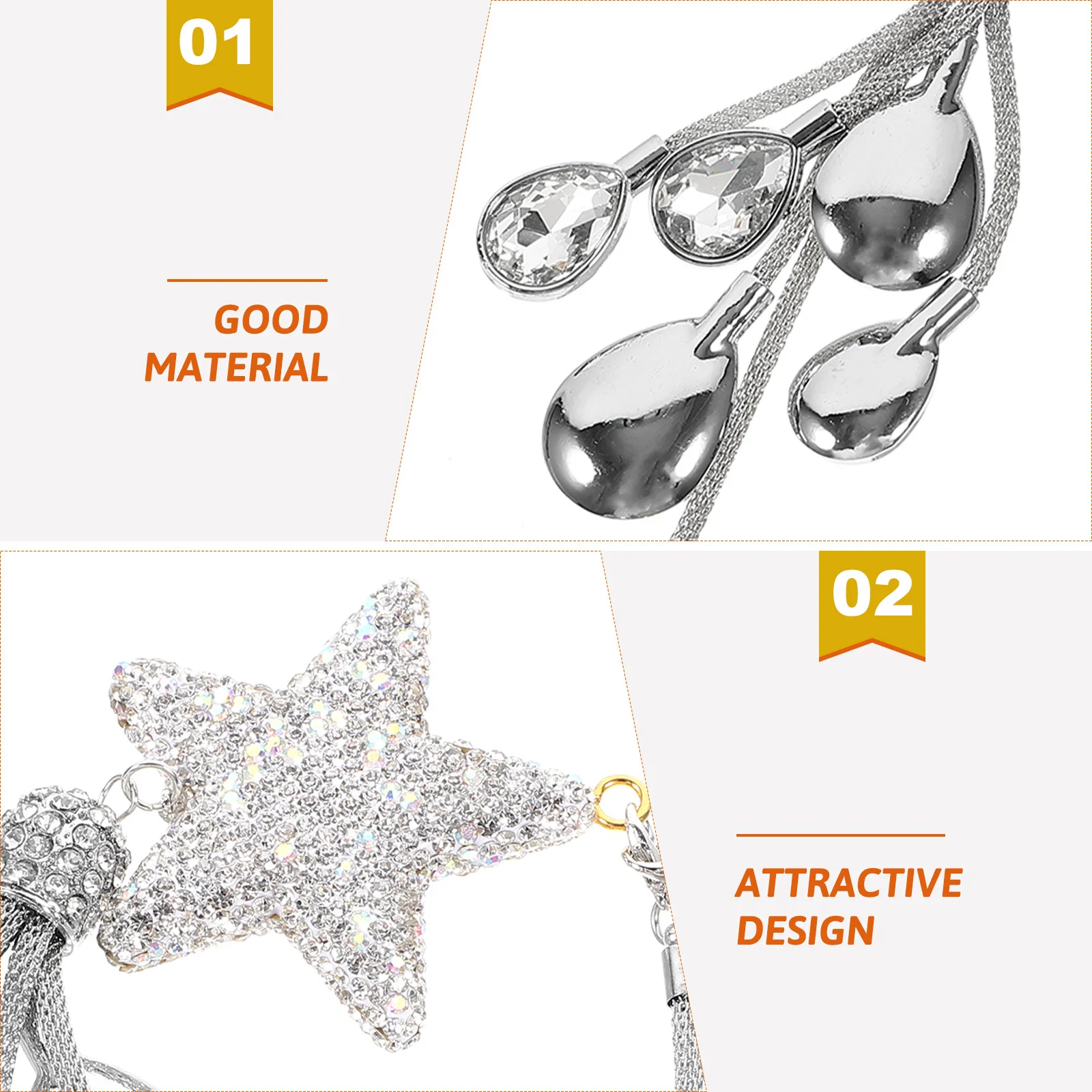 

Star Shape Car Pendant Rearview Mirror Hanging Decor Bling Decoration Creative Car Interior Hanging Ornament Auto Pendant