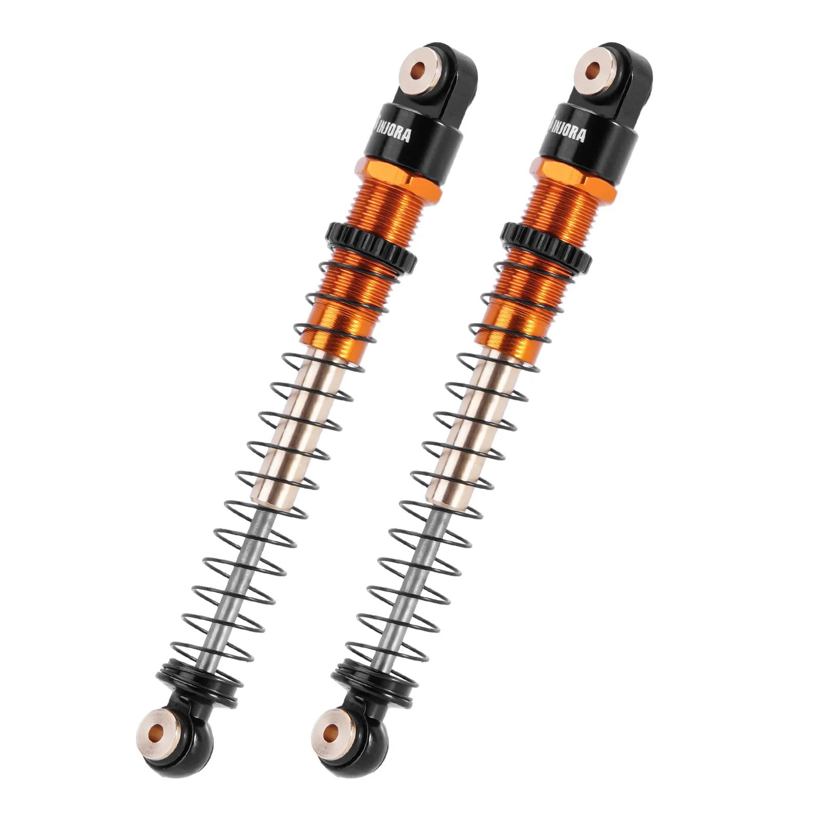 Aluminum 51mm Long Travel Threaded Double Barrel Shock Absorber for 1/24 RC Crawler Axial AX24 SCX24 Upgrade