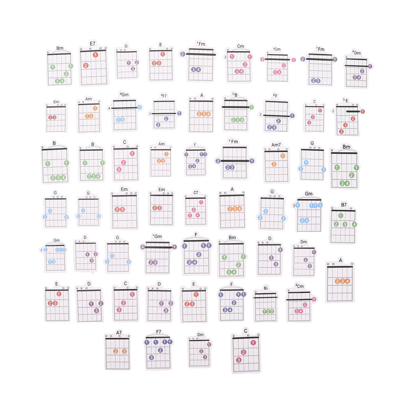 57 قطعة مخطط ممارسة وتر الجيتار دليل الموسيقى للمبتدئين مدرب وتر محمول لسهولة التعلم مخطط الجيتار التعليمي