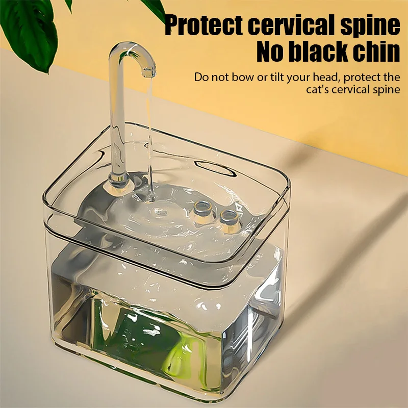 Distributeur d'eau pour chat, filtre automatique, abreuvoir Transparent pour chat, USB, électrique, silencieux, filtrage de recirculation, fontaine d'eau pour chats