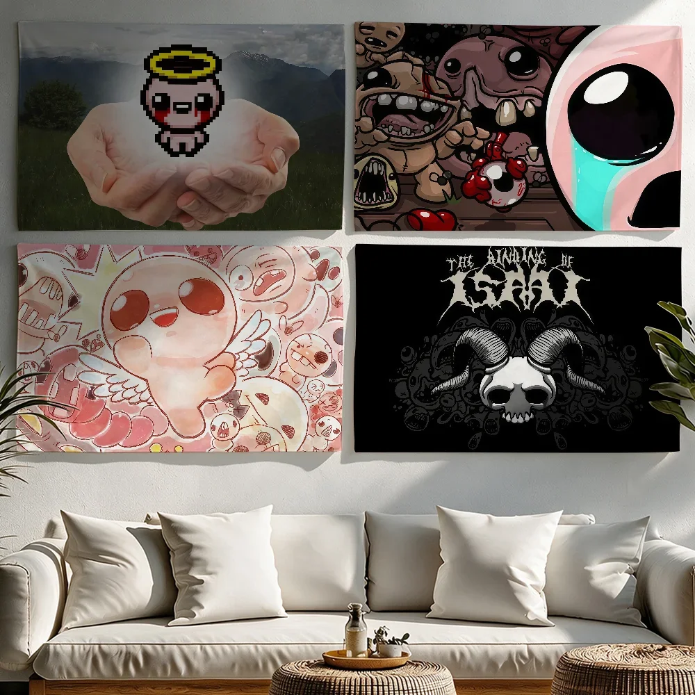 Game The Binding of Isaac flag Tapestries Outdoor Parties Bedrooms Living Rooms Dorm Rooms Wall Decor Banners Gifts