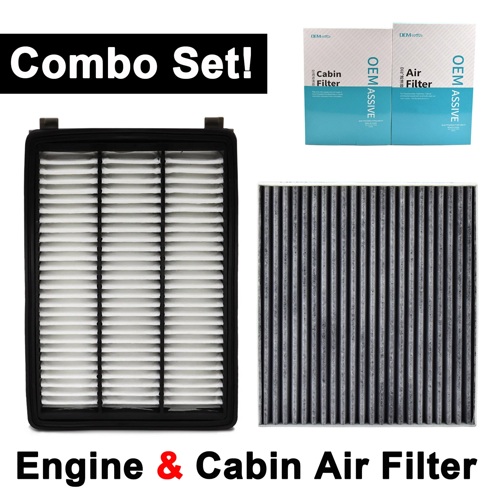 Engine Cabin Pollen Air Filter For Hyundai Tucson TL Kia Sportage QL 2016 2017 2018 2019 2020 2021 2022 28113-D3300 97133-D1000