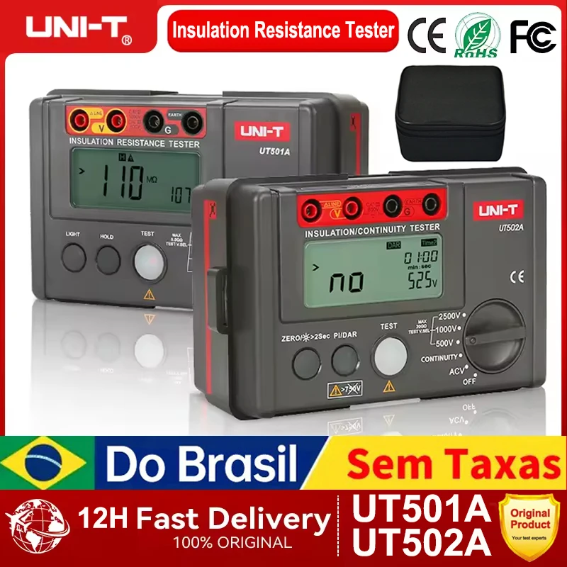 UNI-T UT502A UT501A جهاز اختبار مقاومة العزل الرقمي Megohm متر العزل المقاومة متر أوم Megohmmeter