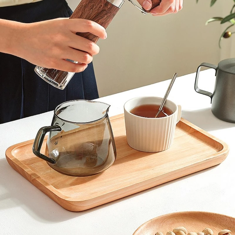 

Retro Small Tea Trays Coffee Storage Living Room Restaurant Tea Trays Reception Wood Home Bandeja De Té MHCP