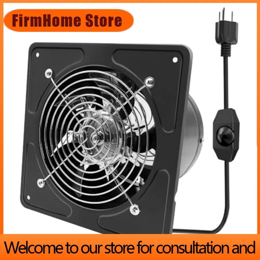 FirmHome Store8 Inch Exhaust Fan, 530CFM Kitchen Exhaust Fan With Speed Controller, 110V 80W Wall Mounted Vent Fans With Damper