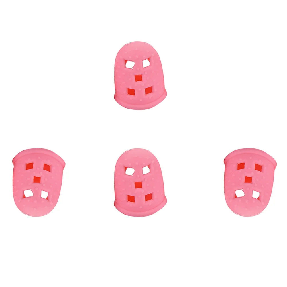 

4 pcs Silicone Finger Protectors Guitar Thumb Guards Reusable Comfortable For Ukulele Mandolin Banjo Guitarists Beginners Cyan S