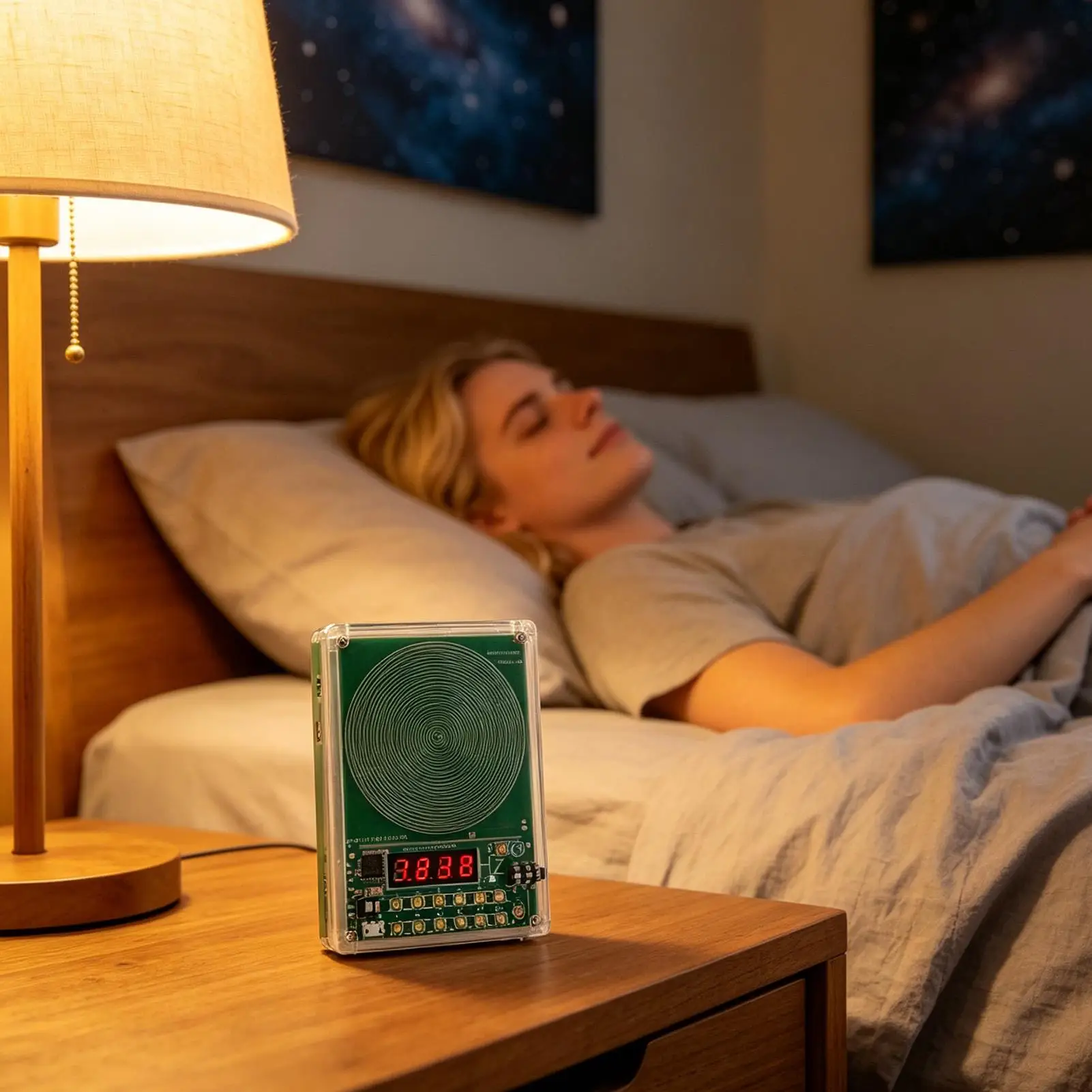 schumann resonance frequency machine sleep aid gear adjustable 7.83hz sine wave output usb supply indoor bedtime resting mood