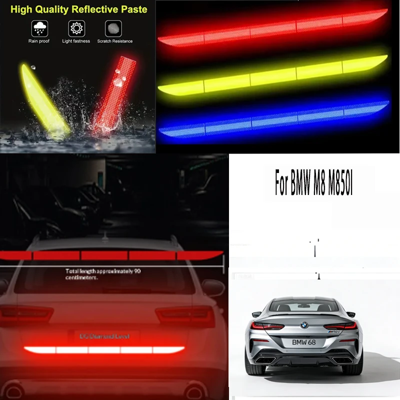 

For BMW M8 M850I 1pcs Reflective Warning Safety Tape-Car Trunk Anti-Collision