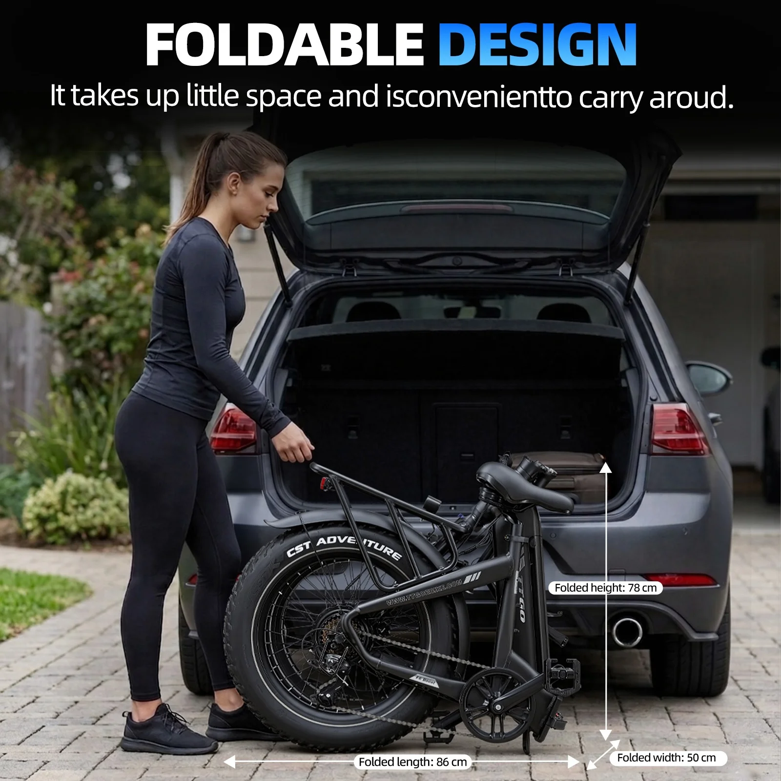 Vélo Électrique Pliable TTGO F6 Boost 250W - usage example