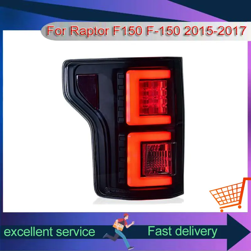 Car Styling For Ford Raptor F150 F-150 2015-2017 Taillight Assembly Refit LED Driving Brake Turn Signal Lights Auto Accessories