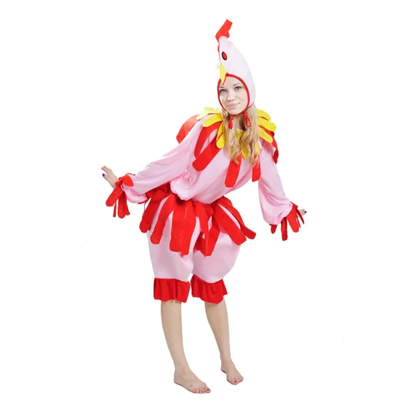 Adult women chicken hen costume cosplay pink