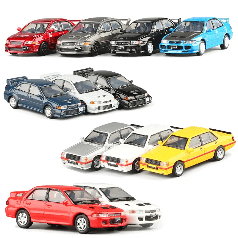 JKM 1/64 Mitsubishi Lancer EVO Subaru WRX STI BRZ Car Alloy Toys Motor Vehicle Diecast Metal Model Kids Xmas Gift Toys for Boys